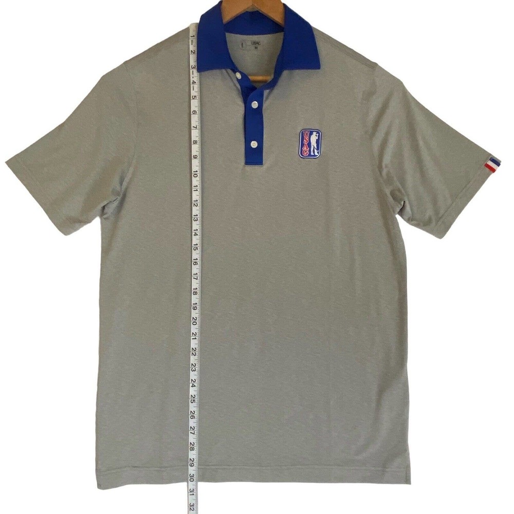 USAG U Suck At Golf Men’s Polo Shirt Gray Golfer Logo Short Sleeve Size Medium - Picture 4 of 7